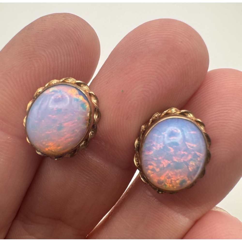 Vintage Van Dell Earrings Dragons Breath 12K Gold Filled Screw Back